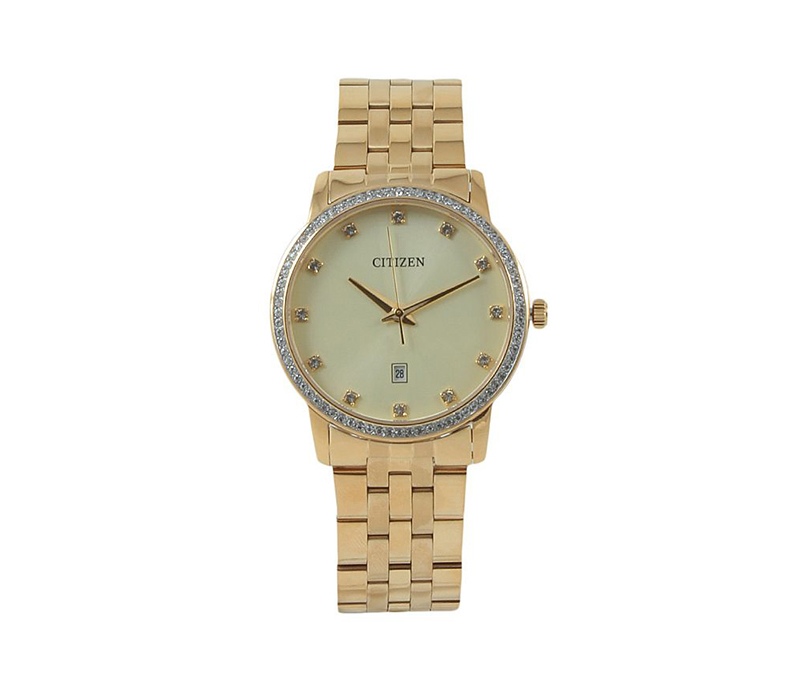 Citizen BI5033-53P Quartz Gold Dial Stainless Steel Mens Watch