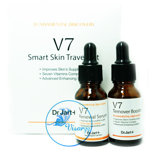 Dr.Jart+ V7 Smart Skin Travel Kit เซรั่มและบูสเตอร์สำหรับเดินทาง ขนาดครึ่งของไซส์จริง ราคาพิเศษสุดๆ
