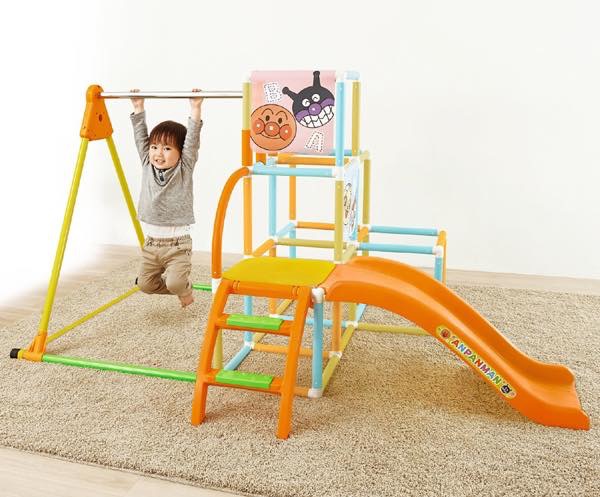 ชุดกิจกรรมปีนป่ายพร้อมชิงช้า Anpanman 4 Way Slide & Swing Jungle Gym