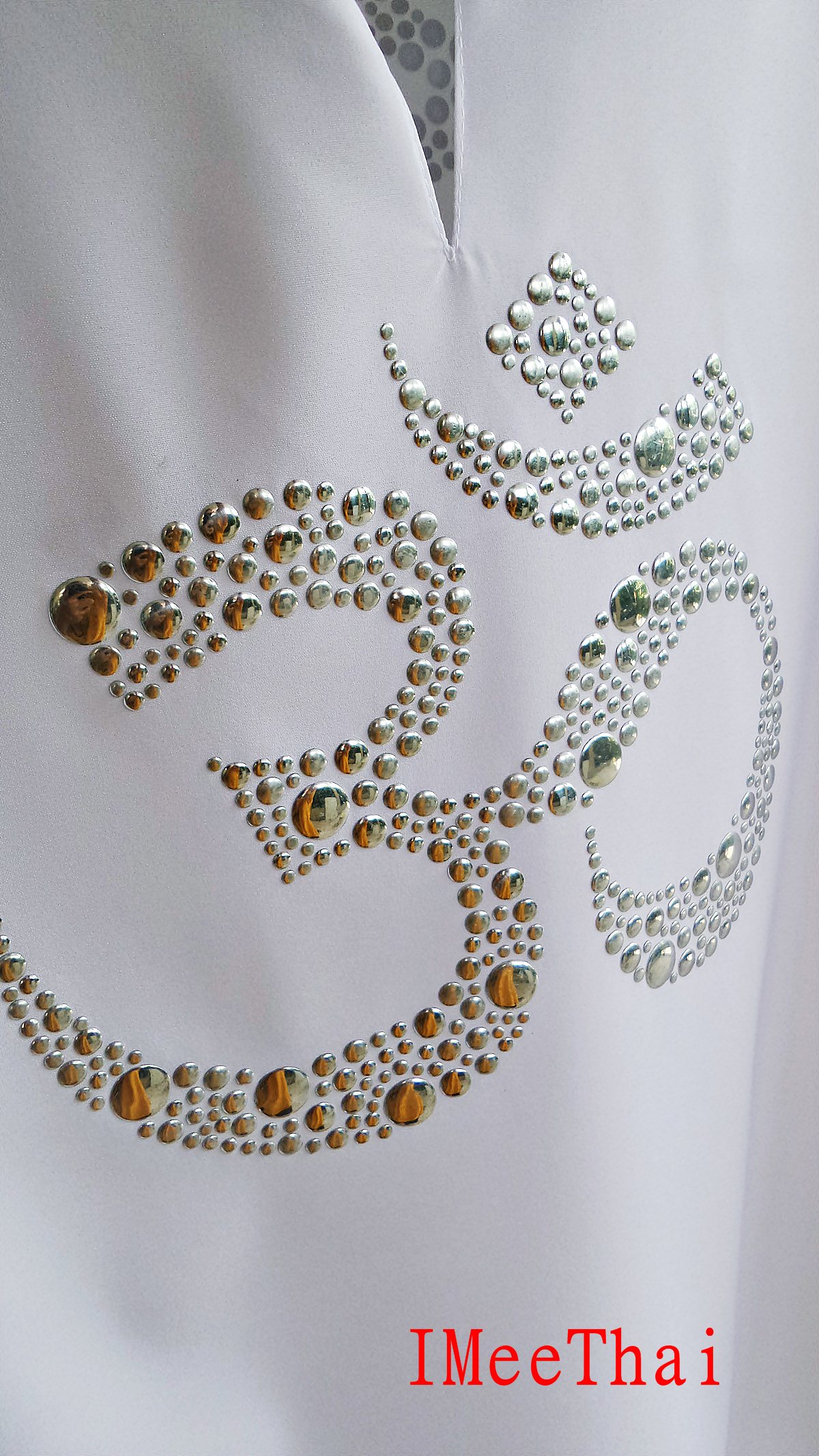 เสื้อ โอม พระพิฆเนศ ลายกระดุม หน้าเงินหลังทอง