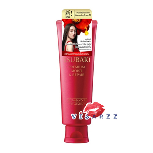 (หลอดแดง Treatment 160g) Shiseido Tsubaki Premium Moist & Repair Treatment 160g สูตรเพิ่มความชุ่มชื้นให้กับเส้นผม ช่วยให้ผมไม่ชี้ฟู มีน้ำหนัก จัดทรงได้ง่ายยิ่งขึ้น ดูสุขภาพดี