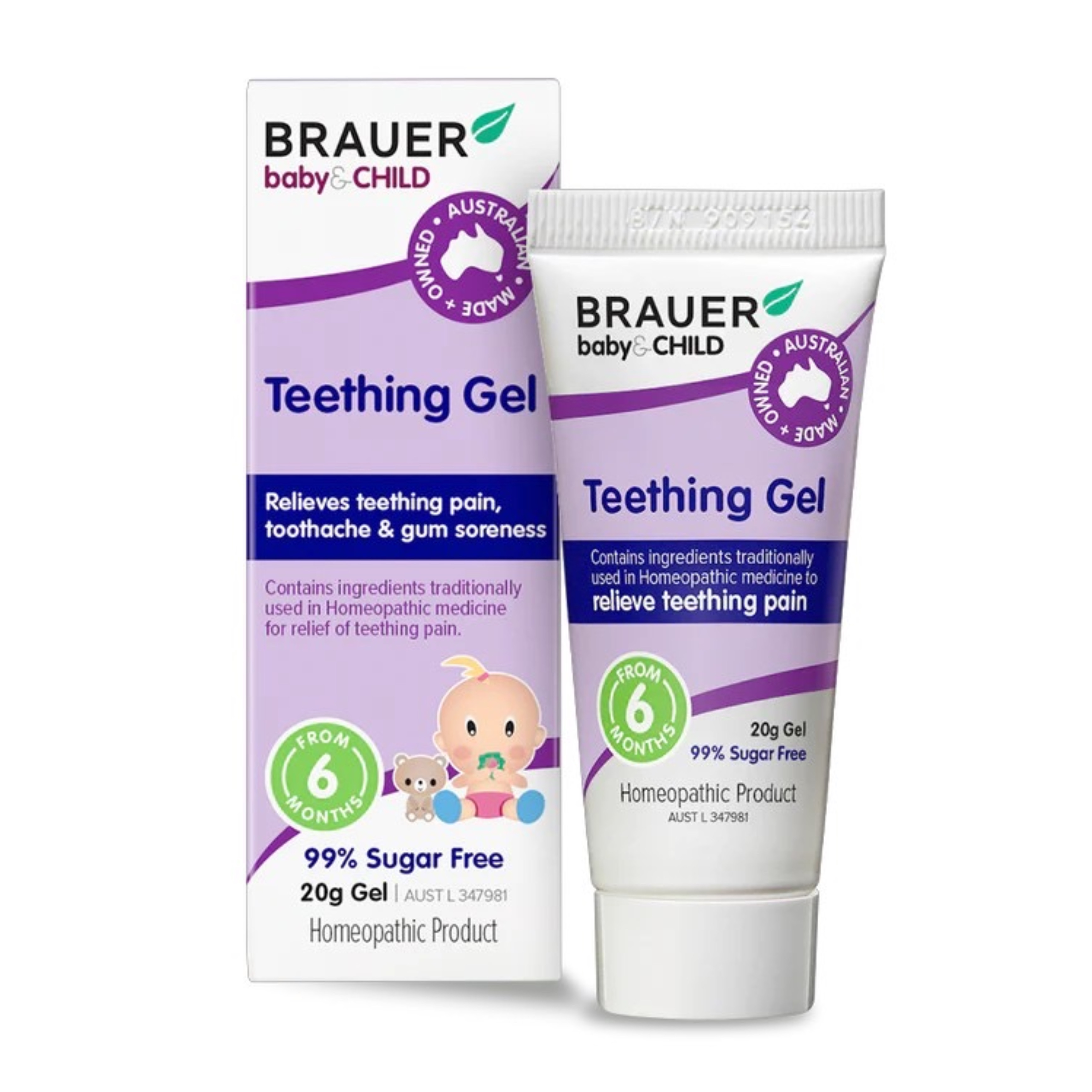 เจลบรรเทาอาการเจ็บปวดขณะฟันขึ้น BRAUER Baby & Child Teething Gel