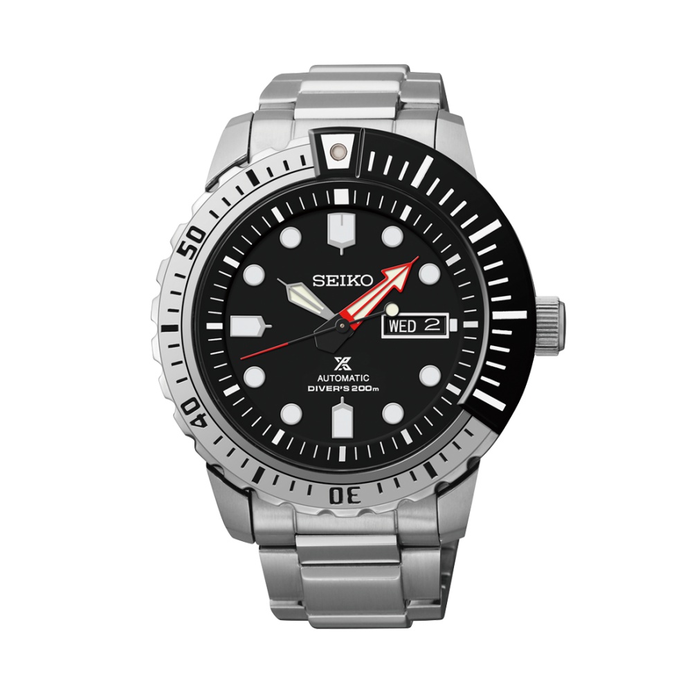 Seiko Automatic Black Dial Stainless Steel Divers Prospex Mens Watch SRP587k1