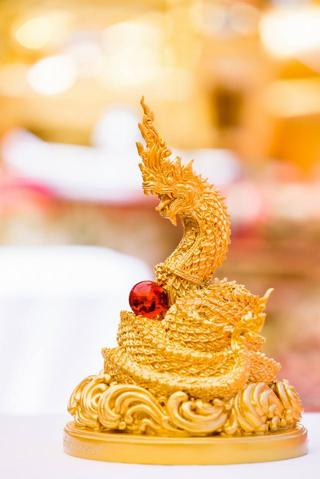 รูปหล่อ พญานาค พญาอนันตนาคราช เนื้อโลหะทองเหลือง ลงสี (สูง10.9 ฐานกว้าง7.5 นน.2.5กก)