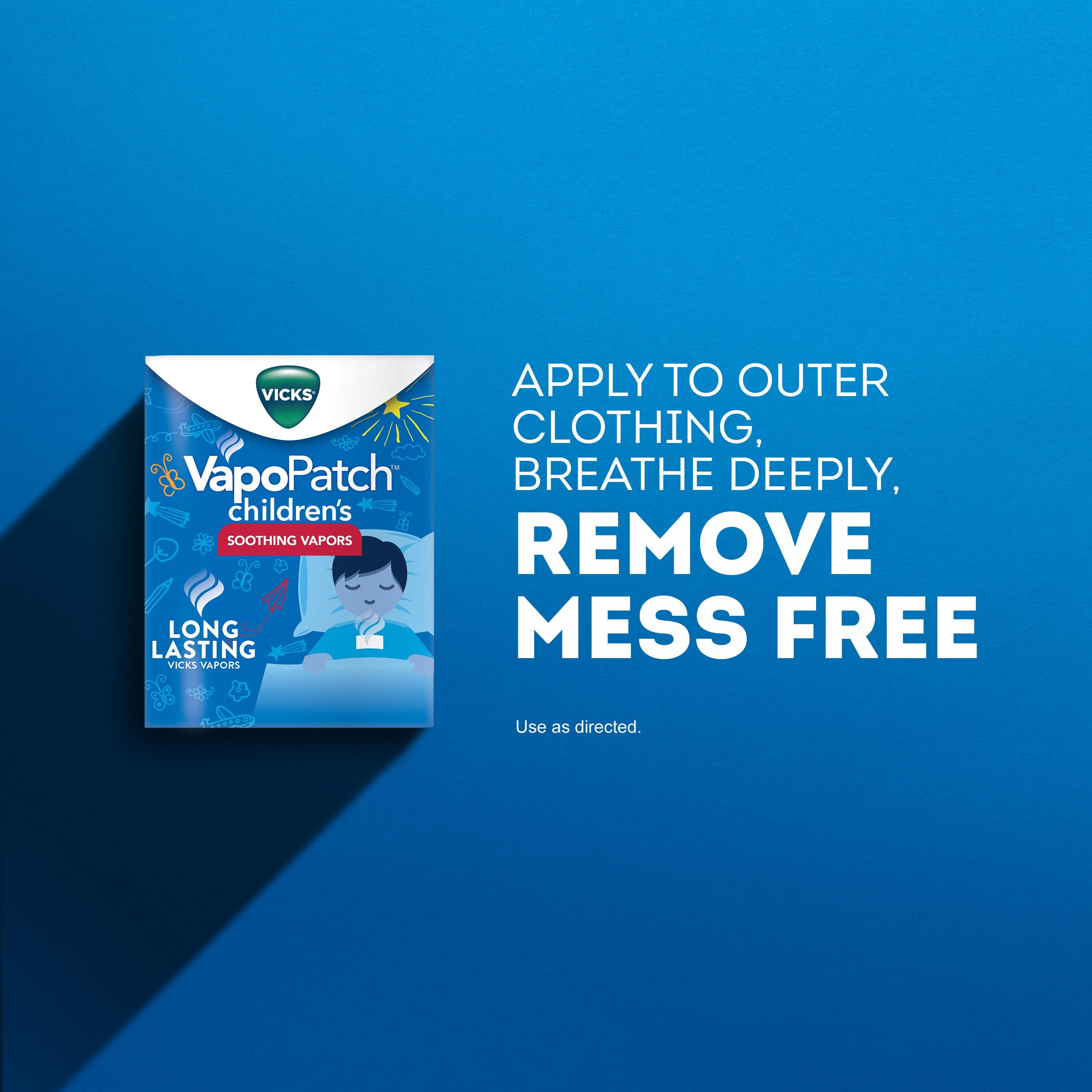 แผ่นแปะบรรเทาอาการคัดจมูก Vicks Children's VapoPatch Soothing Vapors