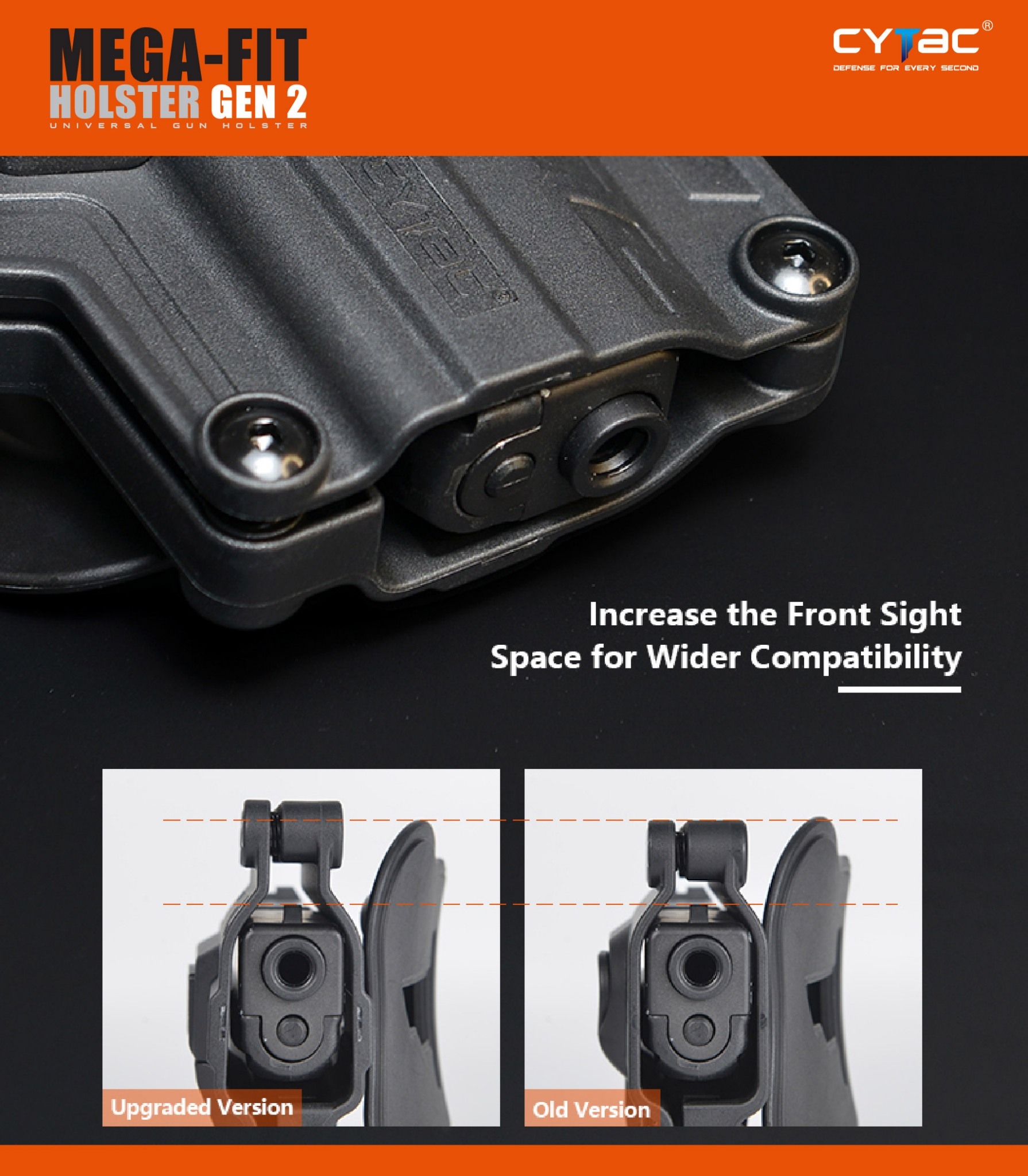 CYTAC thailand ซองพกนอกปลดล็อคนิ้วชี้ Cytac Mega-Fit Holster GEN2