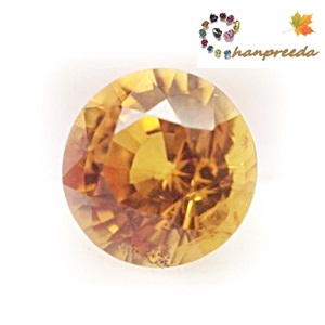 Yellow Sapphire บุษราคัมบางกะจะ รูปกลม หนัก 1.30 กะรัต สีเหลืองทองโทนเข้ม ของจริงสีสวยค่ะ ความสะอาดมองตาเปล่าไม่มีตำหนิ ส่องด้วยกล้องขยายสะอาด 97%
