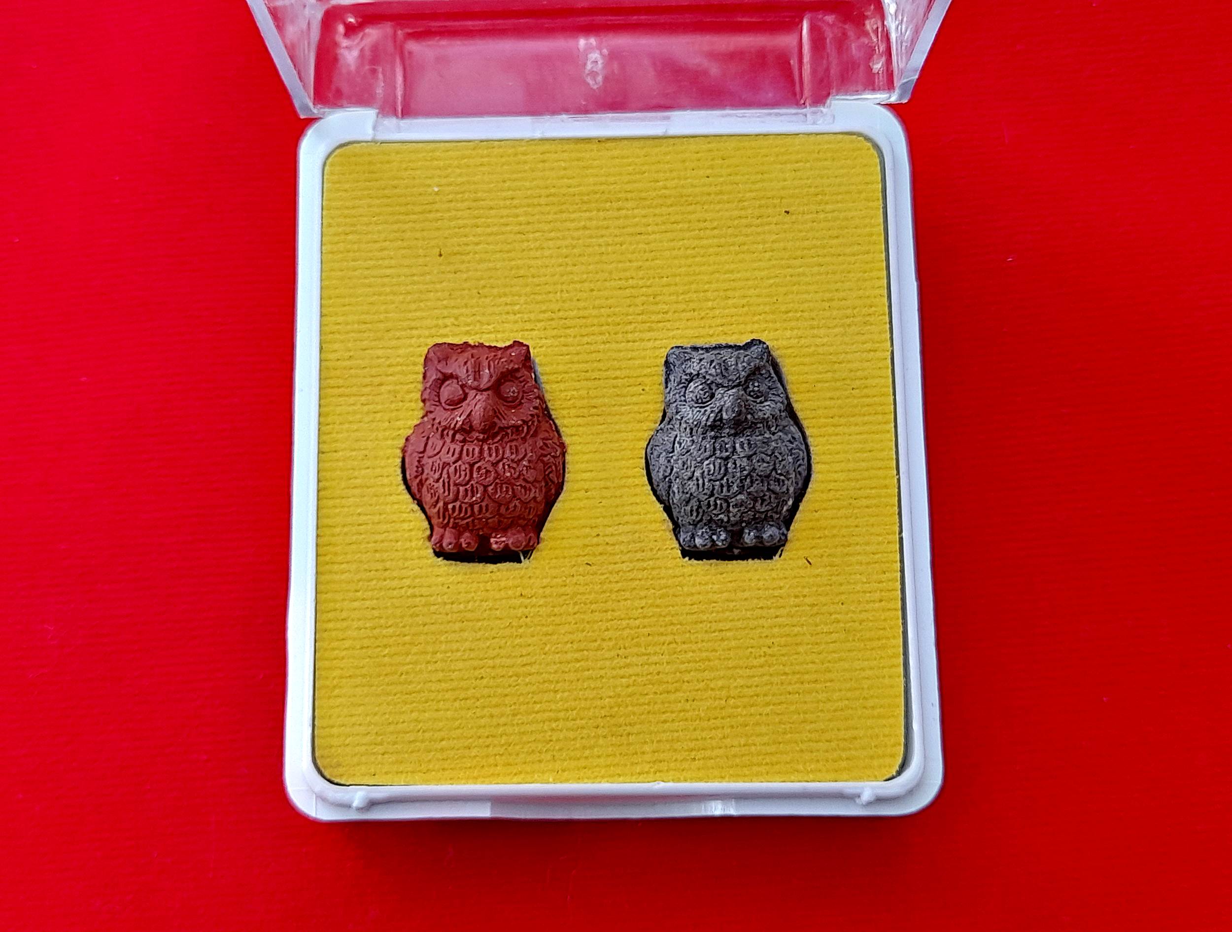 พญานกถึดทือ มหาลาภ (คู่ ตัวเมีย+ตัวผู้) เนื้อผงรวมมวลสาร ปี2565 #รับประกันแท้ - หลวงพ่อบ๊ะ วัดโพธิลังการ์ จ.สิงห์บุรี