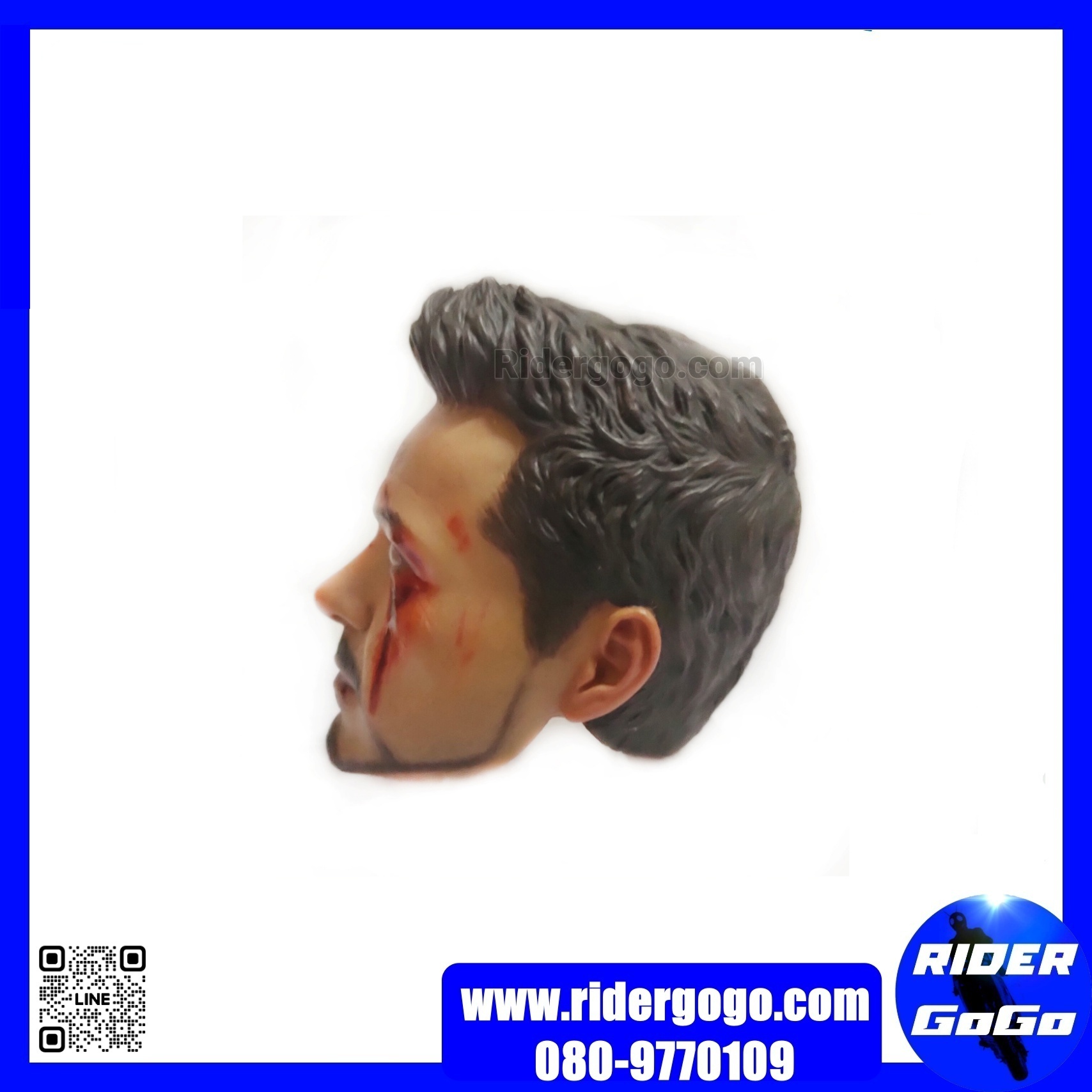 หัวโมเดล โทนี่ สตาร์ก ของแท้ Hot toys Ironman Tony Stark 1/6 Head Sculpt ไว้ใช้สำหรับโมเดล