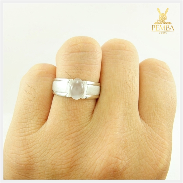 แหวนมุกดาหารแท้ ท่านชาย เงินแท้925 ชุบทองคำขาว เท่ดูมีสไตล์