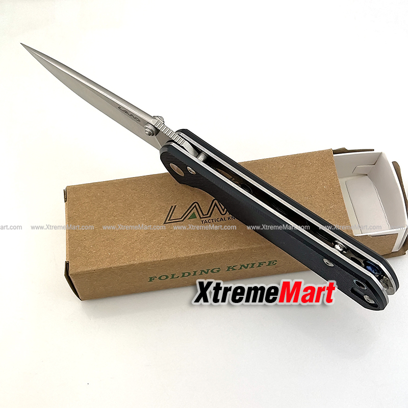 มีดพับ LAND รุ่น 910 Ver.2019 ใบมีดแข็งพิเศษ(12C27 Stainless) จุดหมุนตลับลูกปืน เปิด/ปิดลื่นมาก Folding Knife (ด้ามสีดำ)