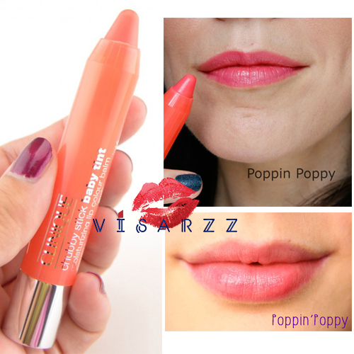 (Tester) Clinique Chubby Stick Baby Tint Moisturizing Lip Colour Balm 1.2 g # No.01 Poppin' Poppy สีส้ม ลิปบาล์มที่ช่วยเพิ่มความชุ่มชื้นให้ริมฝีปาก