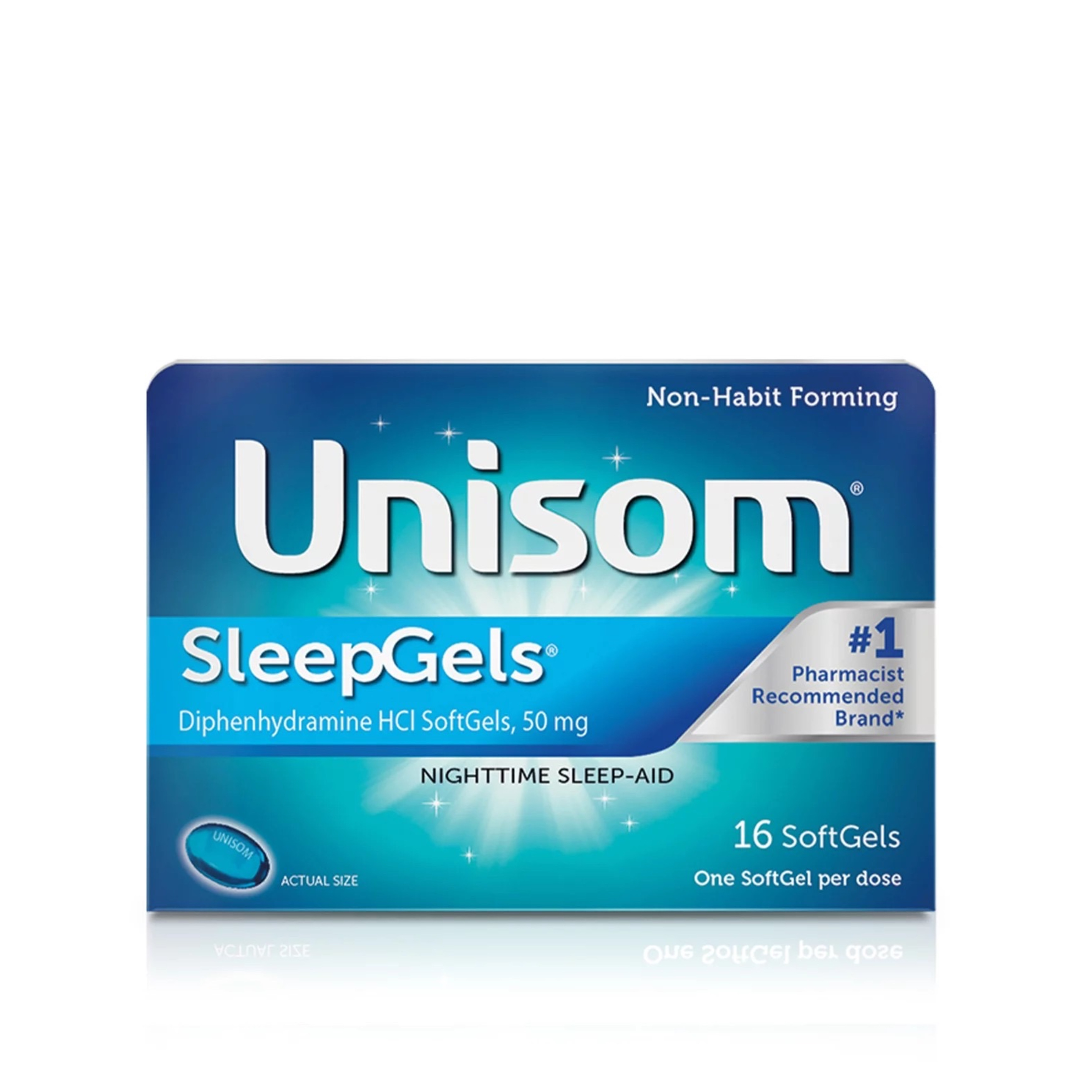 วิตามินเสริมการนอนหลับสำหรับเด็กโตและผู้ใหญ่ Unisom SleepGels (16 SoftGels)
