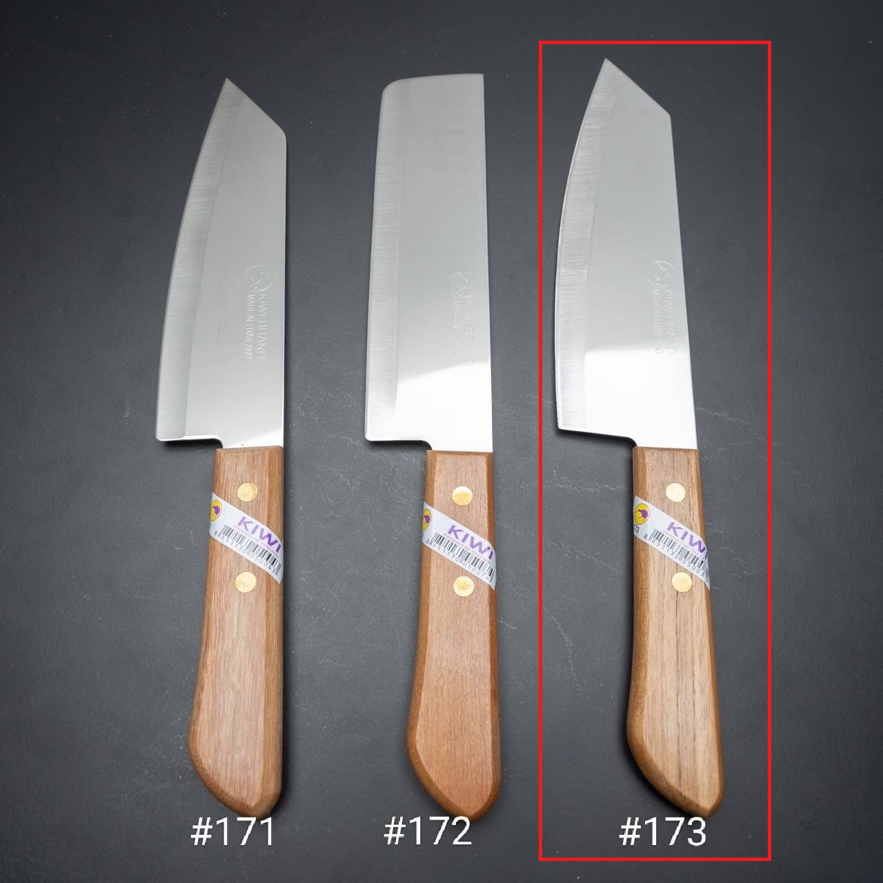 P05879 มีดหั่นกีวี 7 นิ้ว ด้ามไม้ คมกริบ ไม่ต้องลับ No.173 (ราคาขายส่งต่อ 1 กล่อง: 12 อัน: เฉลี่ย 70 บต่ออัน)
