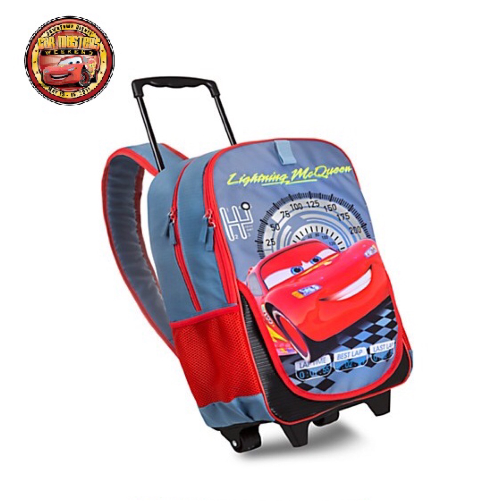 กระเป๋าสะพายพร้อมมือจับและล้อลาก Disney Rolling Backpack (Cars Lightning McQueen)