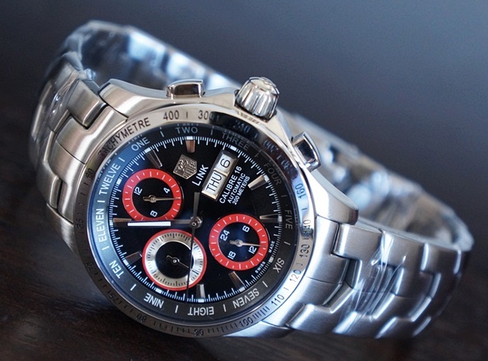 นาฬิกา TAGHeuer Link Calibre16 Day Date เกรด Mirror หน้าปัดแดง ระบบ Automatic
