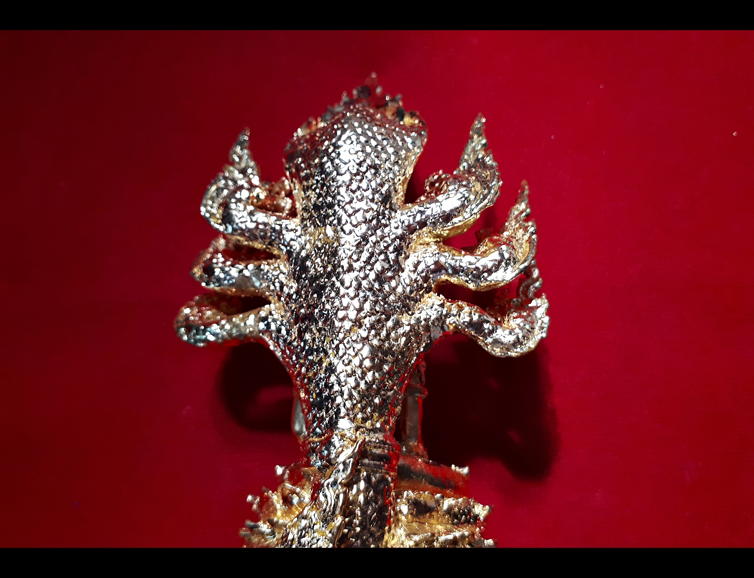 รูปหล่อ สมเด็จองค์ปฐม ปางพระนาคปรก(พญานาค7หัว) ปิดทองแท้ (หน้าตัก3.5ซม) ปี2560 #รับประกันแท้ - หลวงพ่อหนุน วัดพุทธโมกข์