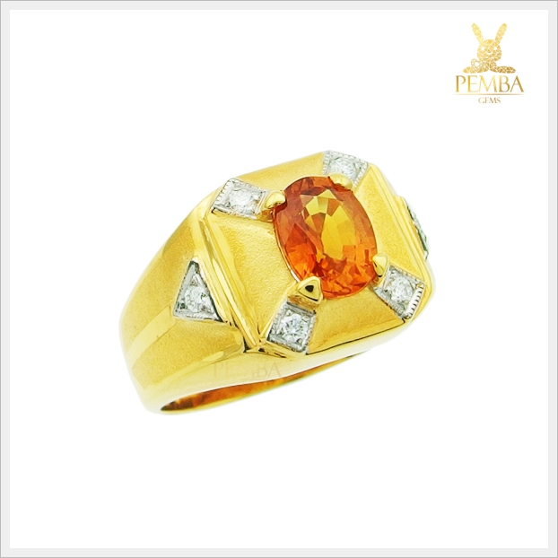 แหวนบุษราคัมแท้ สีสวยใส คัดพิเศษ (สามารถสั่งทำได้ค่ะ)