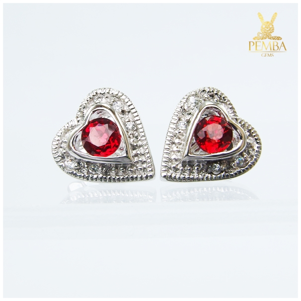 ต่างหูออเร้นแซฟไฟร์ เงินแท้ ต่างหูพลอยแท้