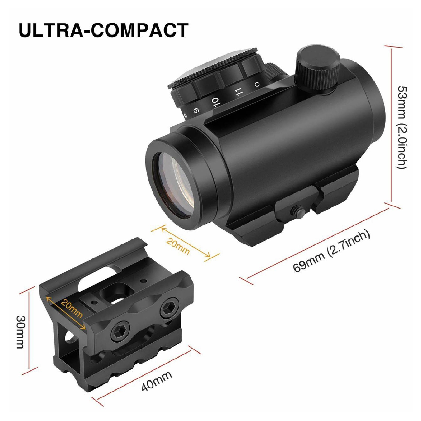 🇹🇭⫸ T3 Red Dot Sight 1*20