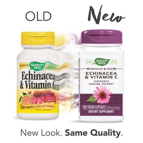 วิตามินเสริมภูมิคุ้มกันสำหรับเด็กโตและผู้ใหญ่ Nature's Way Premium Blend Echinacea & Vitamin C