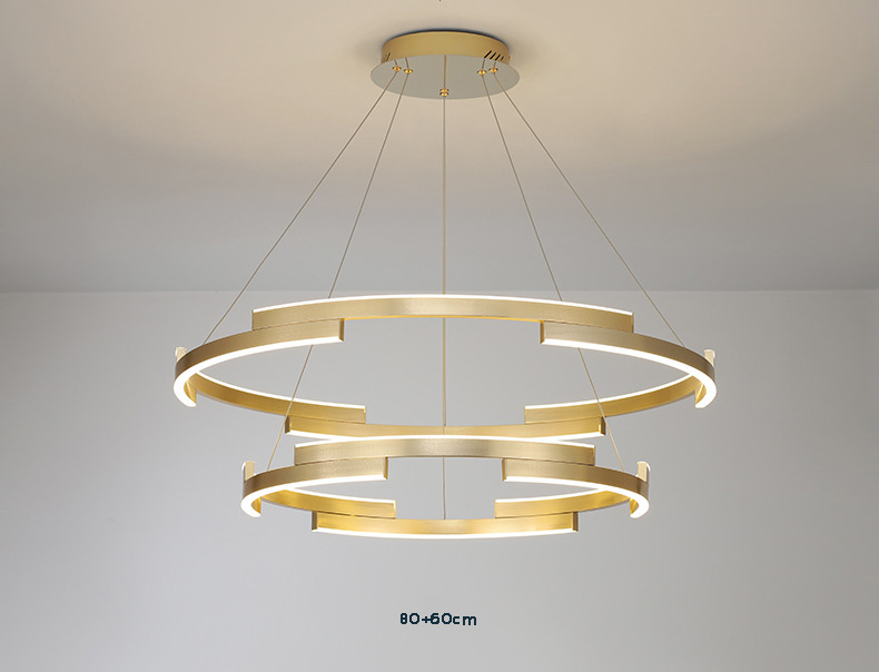 โคมไฟแขวนเพดาน chandeliers ทรงวงกลมสีทอง LED [YKL-160]