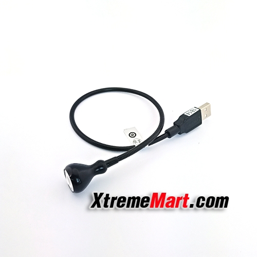 โคมไฟ USB แสงเหลือง สำหรับอ่านหนังสือ/Notebook พกพาง่าย ปรับ/ดัด/งอได้ตามต้องการ (สีดำ)