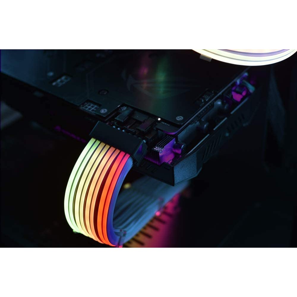 Lian Li Strimer Plus RGB PSU Cable black, 24 Pin Strimmer / Lian Li 8 Pin GPU Power Strimer Plus - 30 cm [8+8 pin]