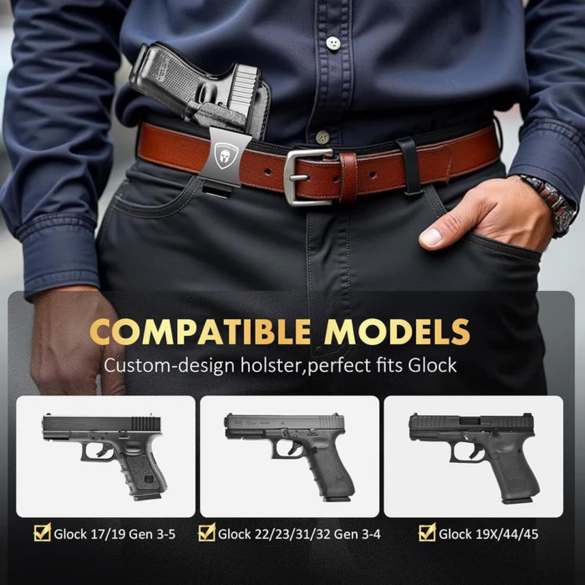 🇹🇭⫸ ซองพกใน Kydex + หนัง G19/G17 (WARRIORLAND)