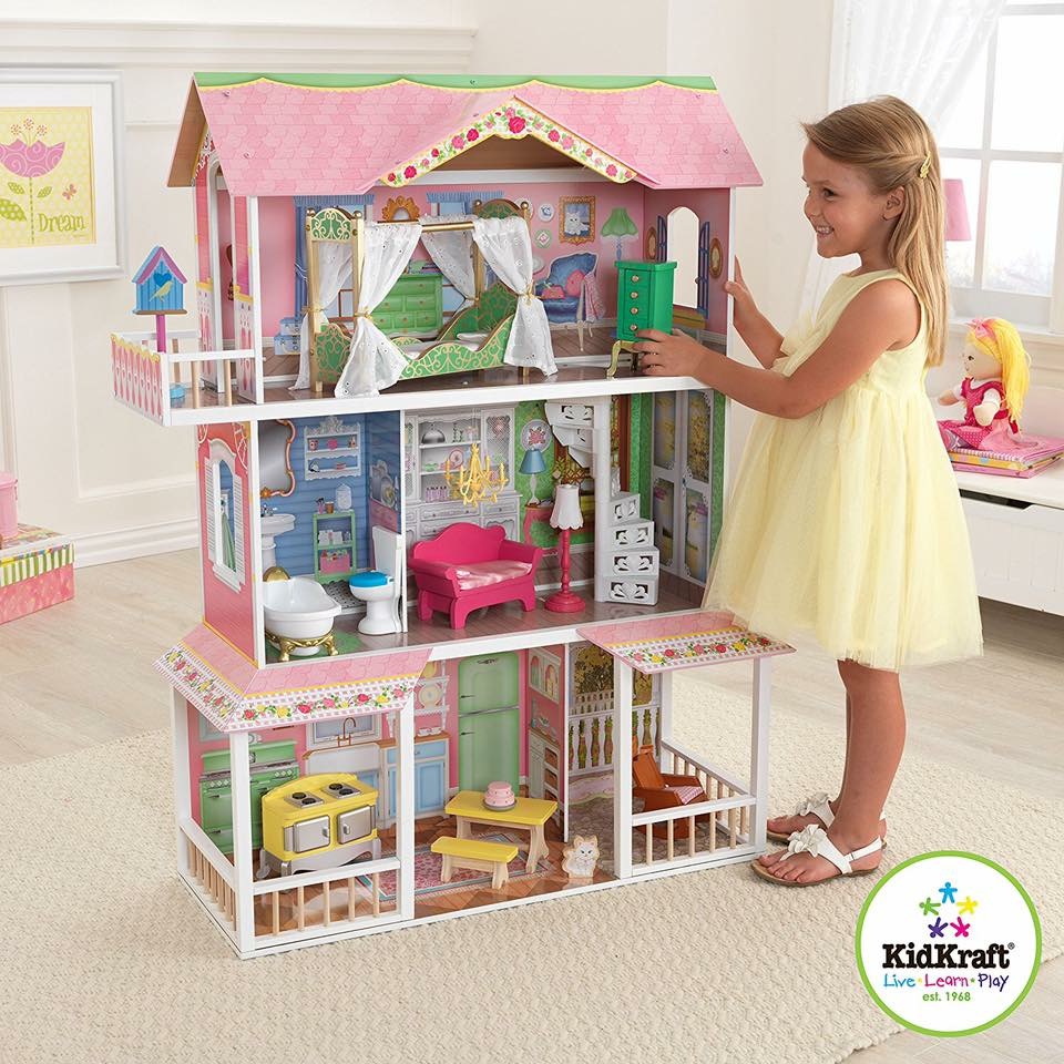 บ้านตุ๊กตาในฝันสำหรับลูกสาว KidKraft Sweet Savannah Wooden Dollhouse
