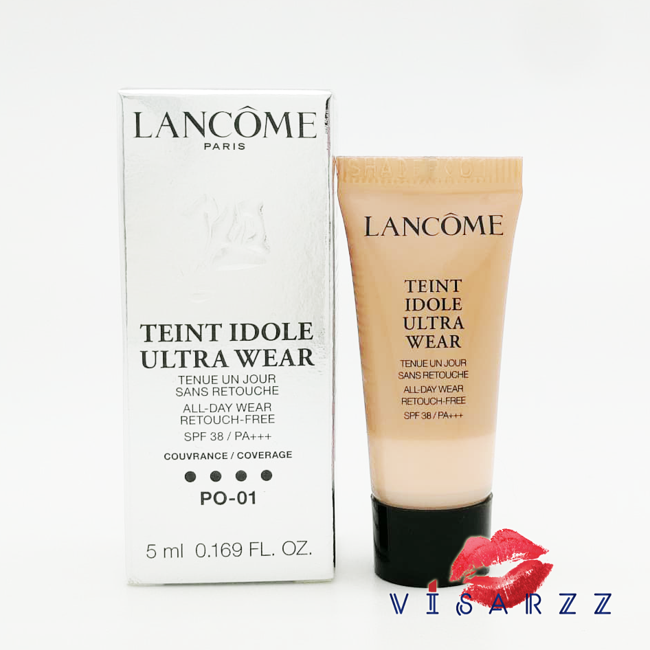 ขายส่ง 120.- (Tester) Lancome Teint Idole Ultra Wear SPF38 PA+++ 5mL #PO-01 ดีกว่ารองพื้นใดๆ ที่คุณเคยใช้ในทุกมิติ เนื้อบางเบา ไม่เปลี่ยนสีระหว่างวัน ปิดรูขุมขน ติดทนยาวนาน 24 ชั่วโมง