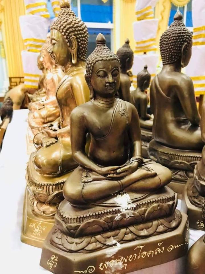 รูปหล่อ พระพุทโธคลัง แม่ชีบุญเรือน วัดอาวุธ (เนื้อโลหะ หน้าตัก 7 นิ้ว) ปี2561 #รับประกันแท้