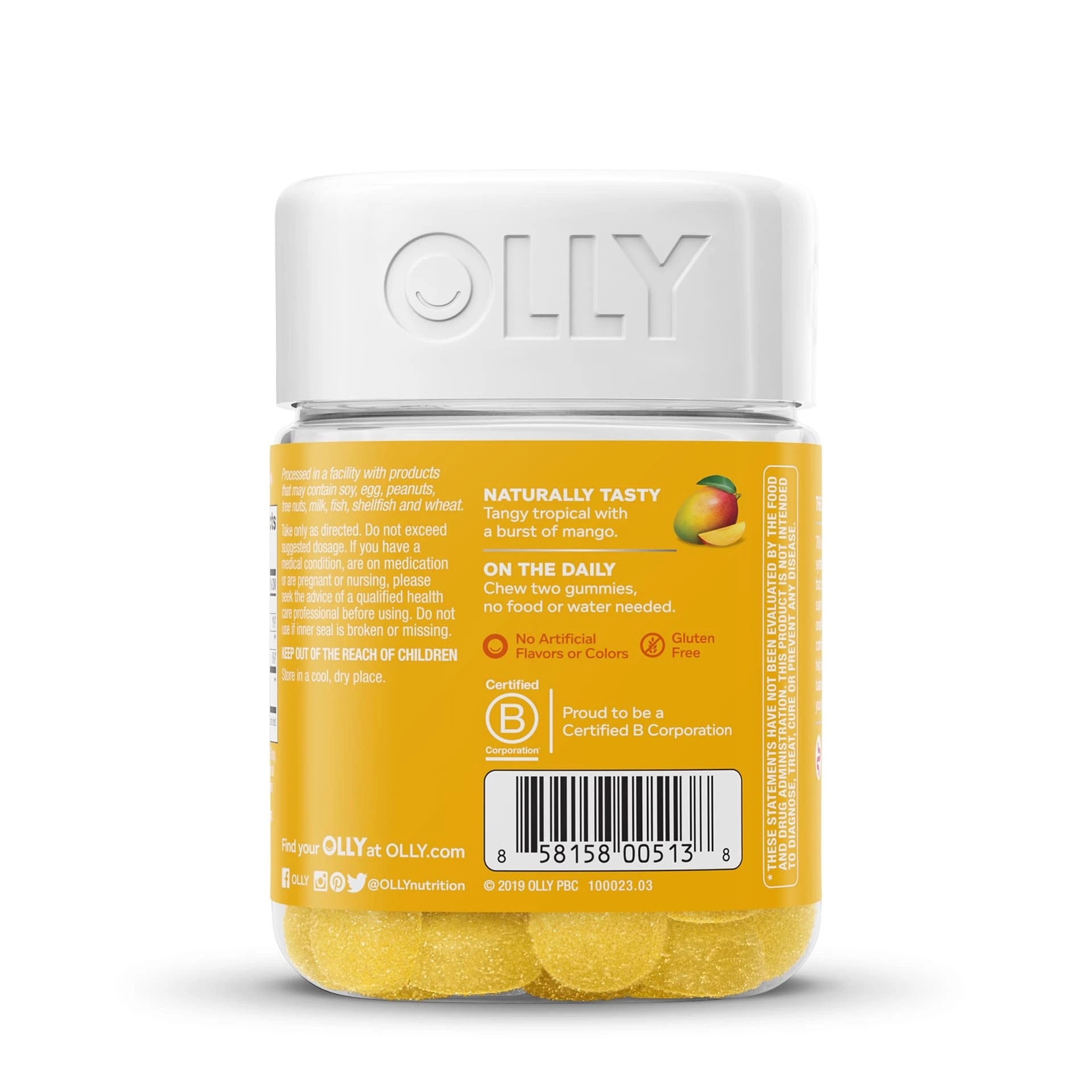 โพรไบโอติกชนิดกัมมี่สำหรับผู้ใหญ่ OLLY PROBIOTIC Immune & Digestive Health Gummies
