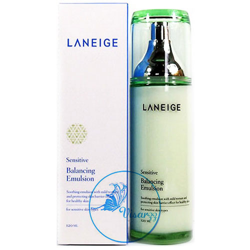 (ลดพิเศษมากกว่า 40%) Laneige Balancing Emulsion for Sensitive 120mL อิมัลชั่นเนื้อครีมเนืยนนุ่มพร้อมประสิทธิภาพในการปกป้องผิวชั้นนอกเพื่อผิวสุขภาพดี