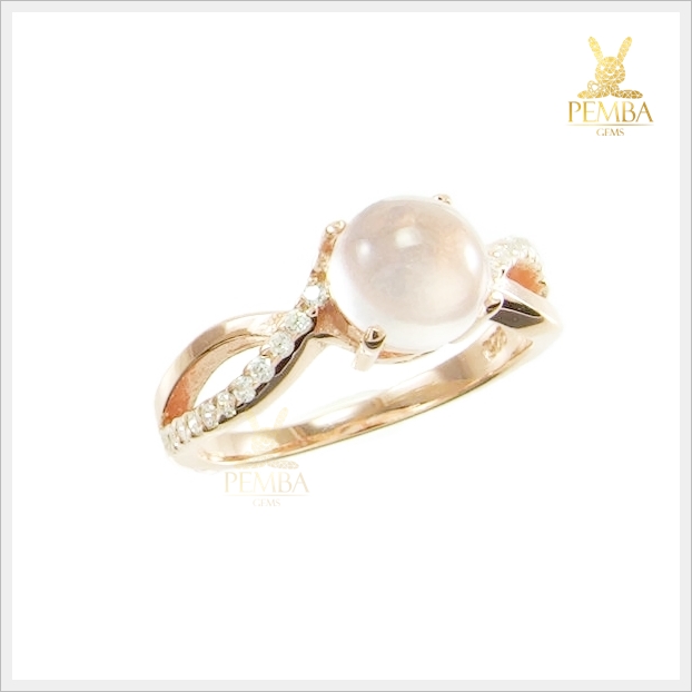 แหวนโรสควอตซ์แท้ สวยเก๋ น่ารักๆ สีชมพูหวานๆ