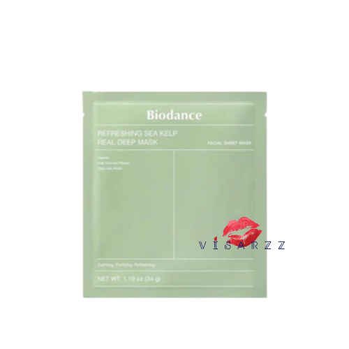 (เขียว แบ่งขาย 1 แผ่น) BIODANCE Refreshing Sea Kelp Real Deep Mask 34g มาส์กหน้าไฮโดรเจล ช่วยคืนความสดชื่นให้ผิวด้วยสาหร่ายทะเล