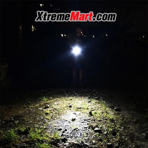 ไฟฉายซูม T6+COB 38000W 450Lumens 4 โหมด Front & Side Lights Zoomable Tactical LED Flashlight