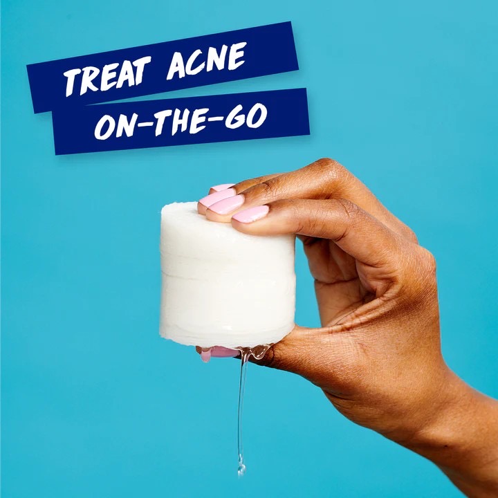 แผ่นเช็ดทำความสะอาดผิวหน้า Clearasil Stubborn Acne Control 5-in-1 Daily Pads