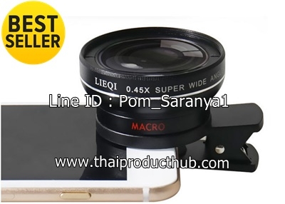 เลนส์เสริมมือถือ ไม่ติดขอบ ดำ,เลนส์ 2 in 1 camera lens,LIEQI,Super wide angle 0.45x ,Macro 10x ,คุณภาพPremium,ถ่ายรูปออกมาได้อย่างสวยงา