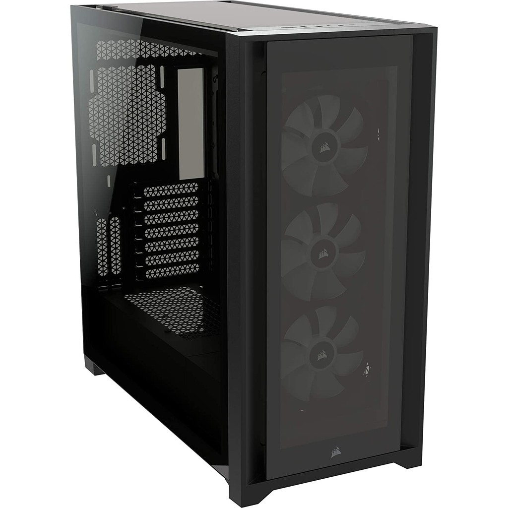 Corsair iCUE 5000X RGB Tempered Glass Mid-Tower ATX PC Smart Case - Black/White