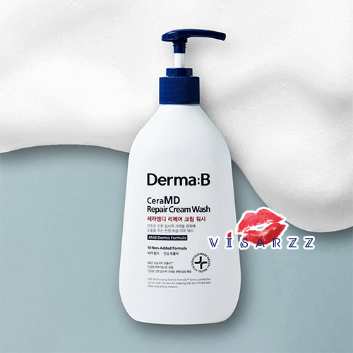 (Body Wash) Derma B CeraMD Repair Cream Wash 400mL เดอมาบี ครีมอาบน้ำสูตรอ่อนโยน ที่คืนความชุ่มชื้นให้กับผิว เหมาะกับคนที่ผิวแห้งมากจนคัน ผิวลอกเป็นขุย ผิวกร้าน