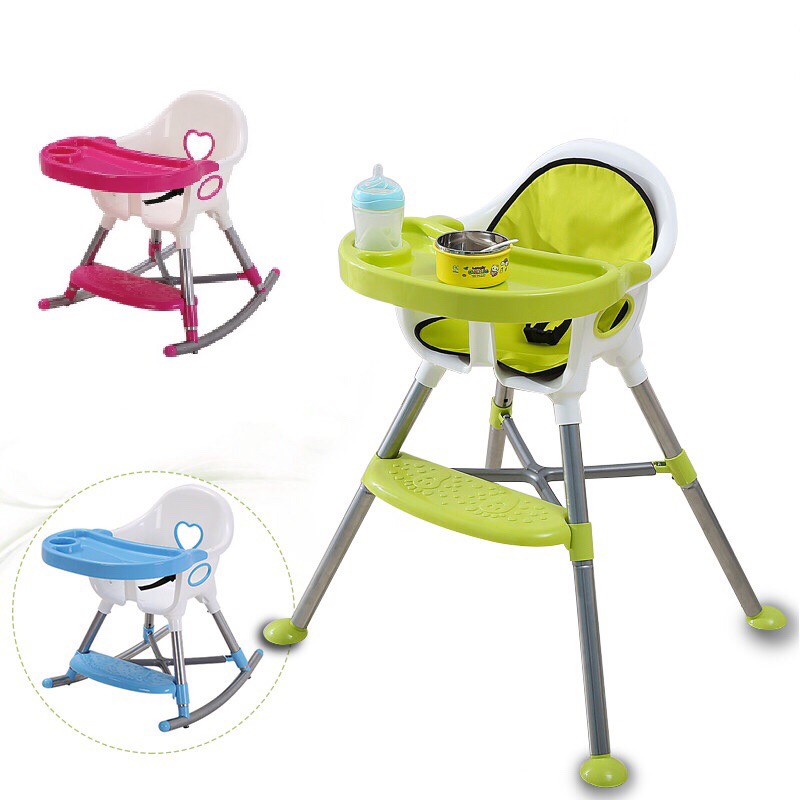 เก้าอี้รับประทานอาหารทรงสูงปรับระดับได้ 3-in-1 Adjustable High Chair for Children