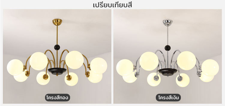 โคมไฟแขวนเพดาน Medieval French glass โป๊ะโคมทรงกลมสีขาวนม [AL-6464]