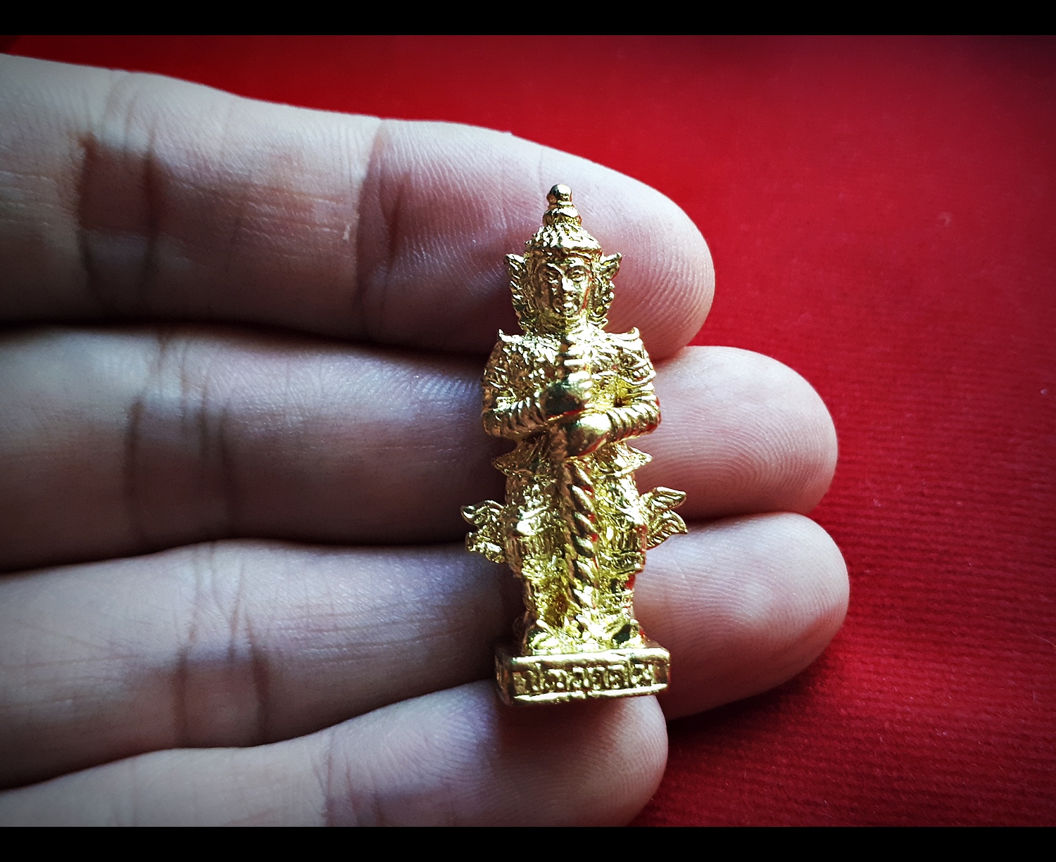 รูปหล่อ ท้าวเวสสุวรรณ (2หน้า เทพ ยักษ์) (ขนาดพกพา ห้อยคอ ) เนื้อทองลำอู่ ปี2563 #รับประกันแท้ - หลวงพ่อเล็ก วัดท่าขนุน (ปลุกเสก ณ วัดพุทธพรหมยาน)