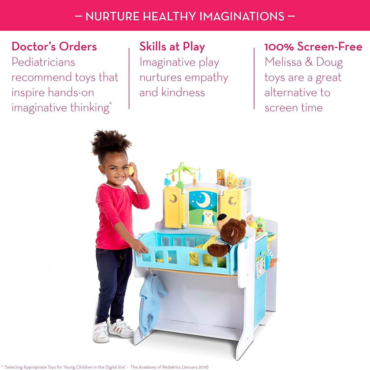 ชุดอุปกรณ์ดูแลเบบี๋จำลอง Melissa & Doug Mine to Love Baby Care Activity Center