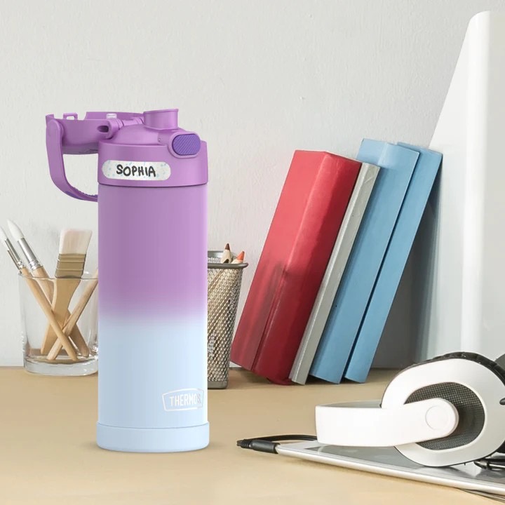 กระติกน้ำสเตนเลสรักษาอุณหภูมิ Thermos Ombre FUNtainer Vacuum Insulated Stainless Steel Bottle 16OZ with Bali Handle (Purple)