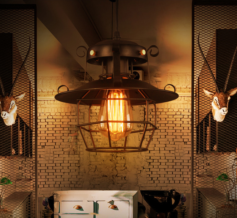 โคมไฟแขวนเพดานลอฟท์สีดำรุ่น [JDR1387]