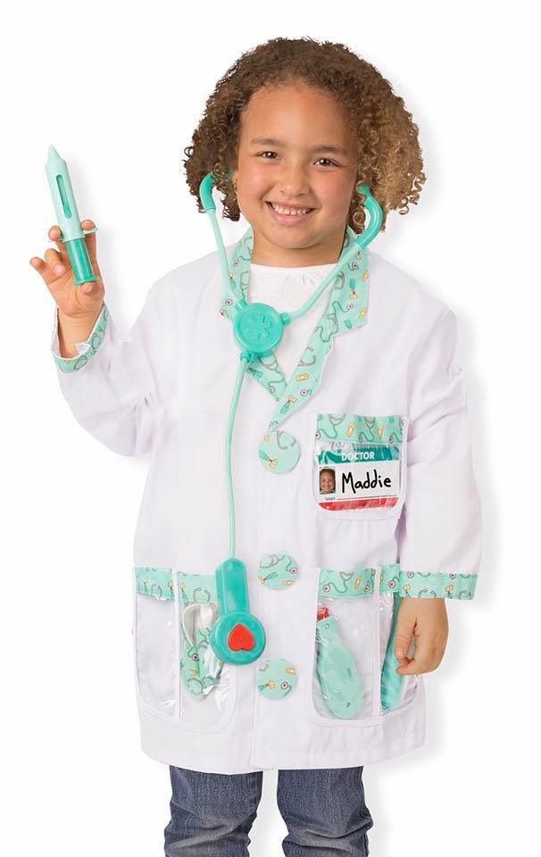 ชุดแฟนซีคอสตูมพร้อมอุปกรณ์สุดน่ารัก Melissa & Doug Doctor Role Play Costume Set
