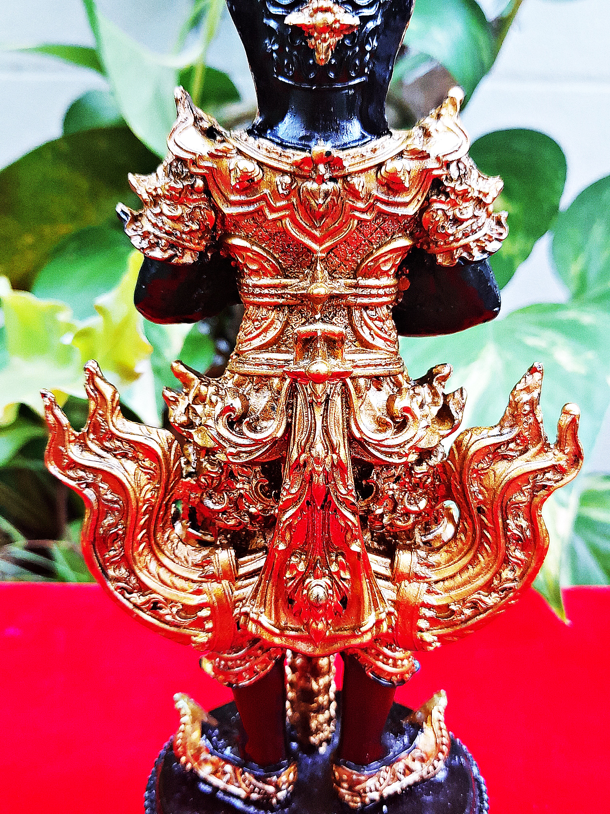 รูปหล่อ ท้าวเวสสุวรรณ สีดำ ชุดสีทอง (สูง 9นิ้ว) เนื้อแร่เหล็กน้ำพี้ ปี2565 #รับประกันแท้