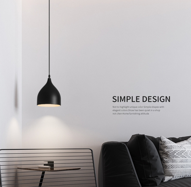 โคมไฟห้อยเพดาน โมเดิร์น 3 หัว ฐานกลม สีดำ [YS-1801]